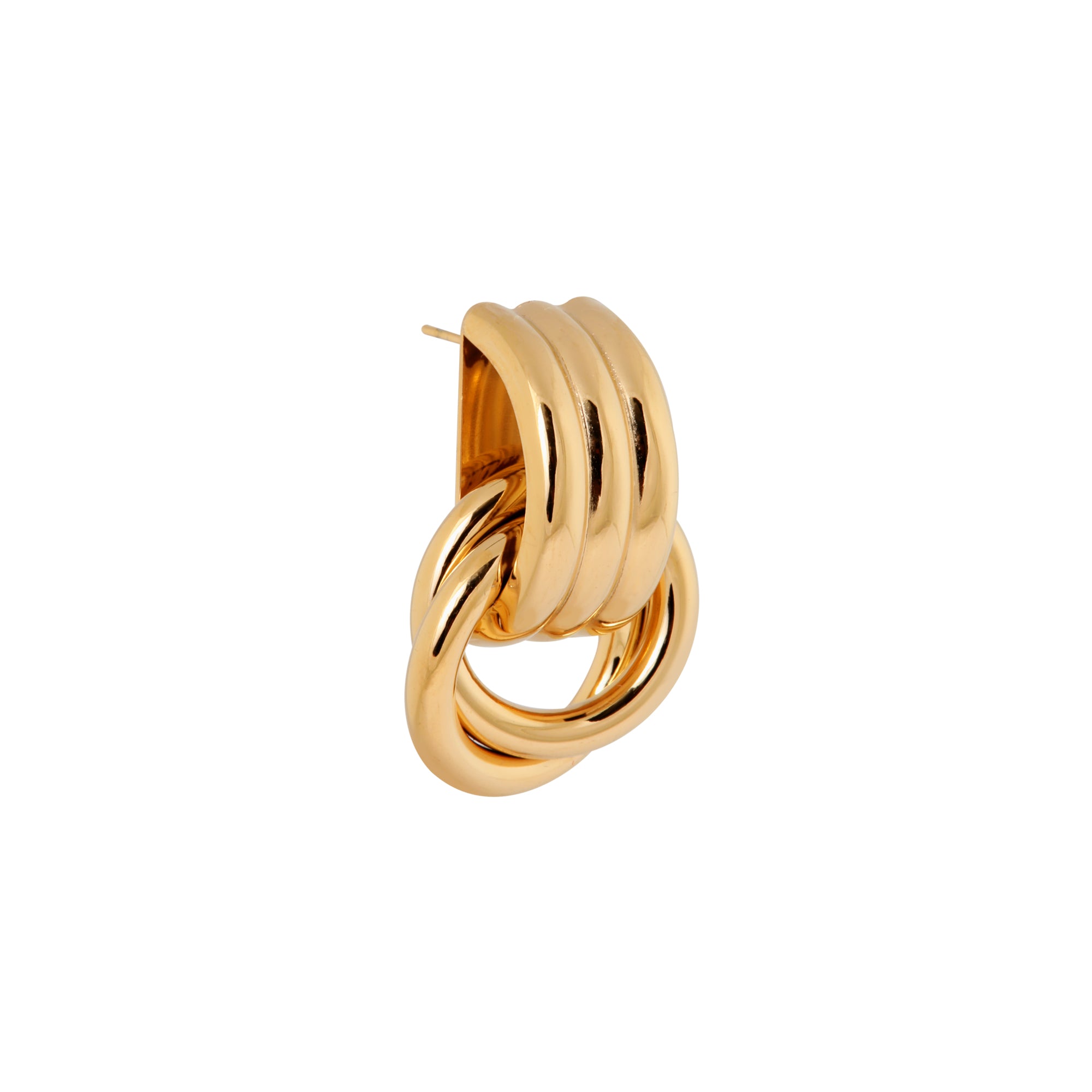Single Round and round hoop gold