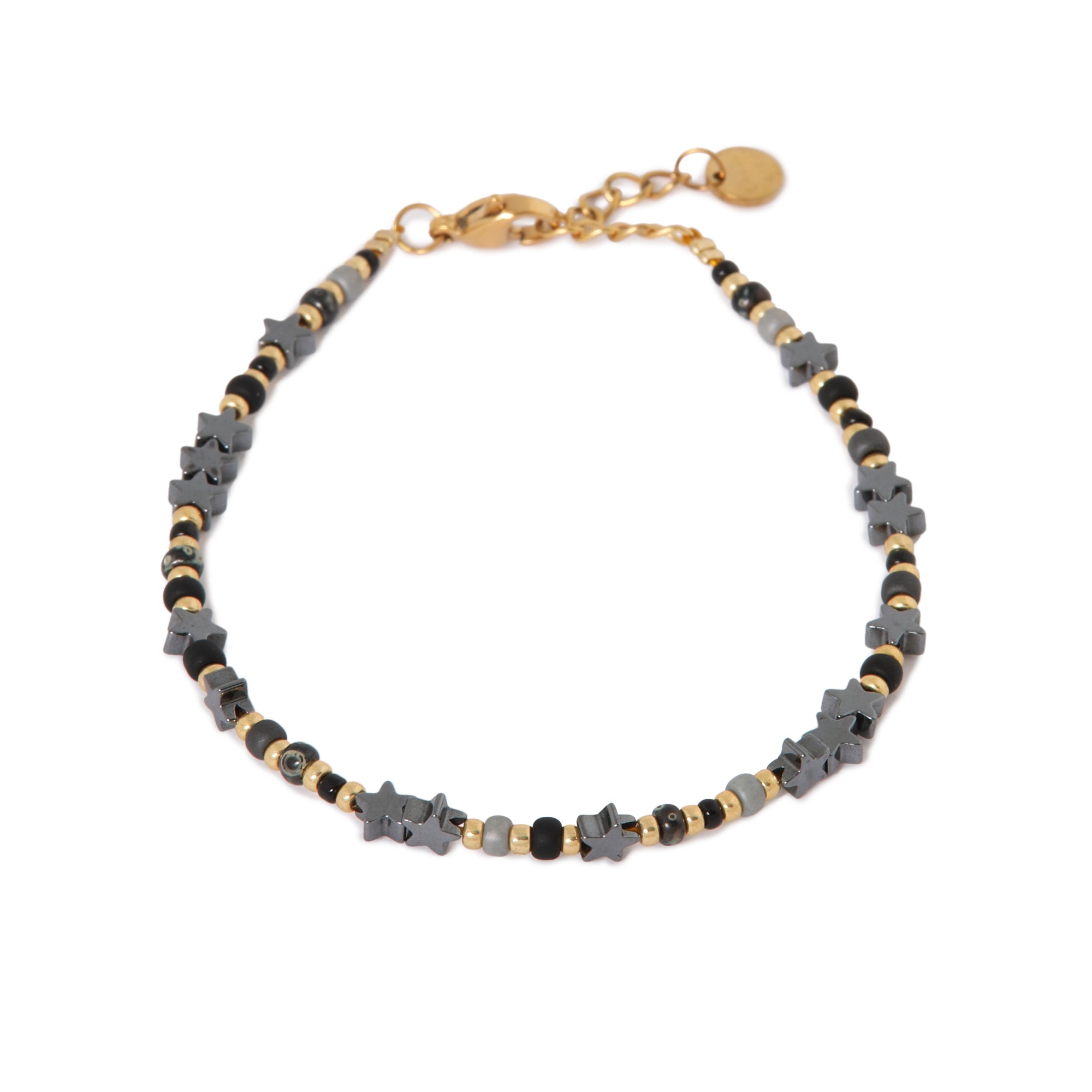 Black star bracelet gold