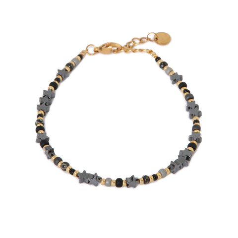 Black star bracelet gold