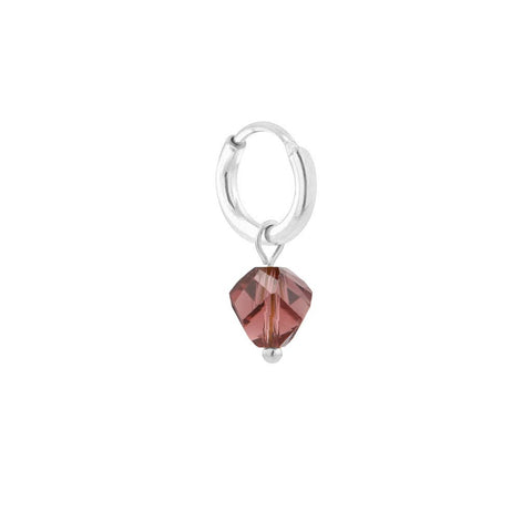 Single night diamond hoop silver