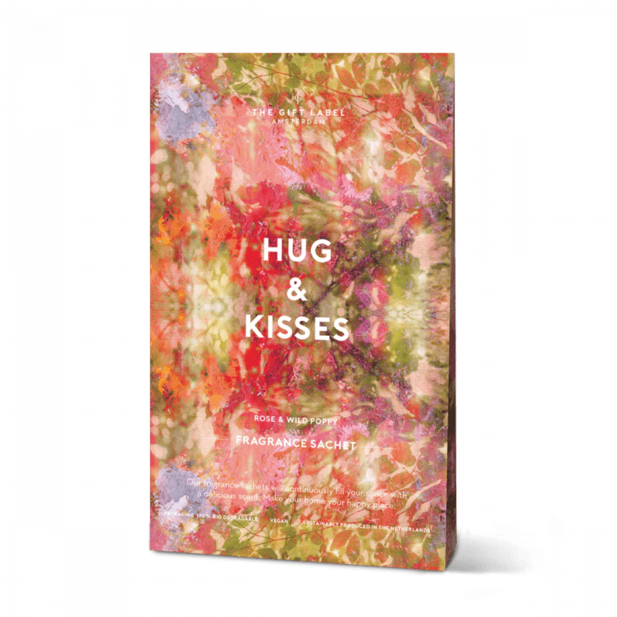 Scented sachet - Hugs & kisses - Rose & wild poppy