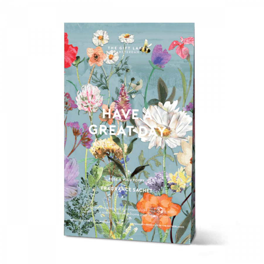 Scented sachet - Have a great day - Rose & wild poppy