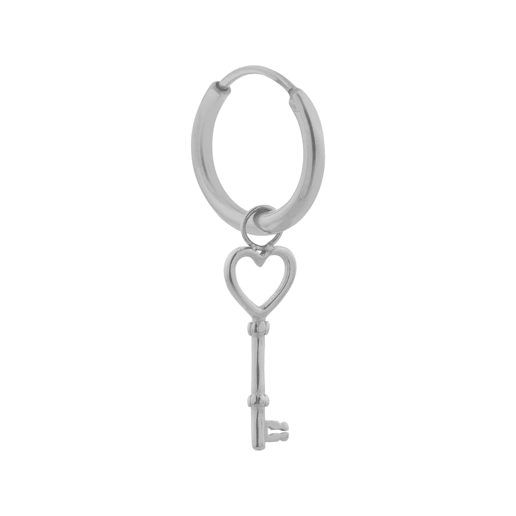 Single kikey hoop silver