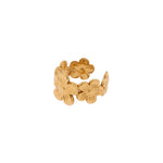 Flowers ear cuff gold
