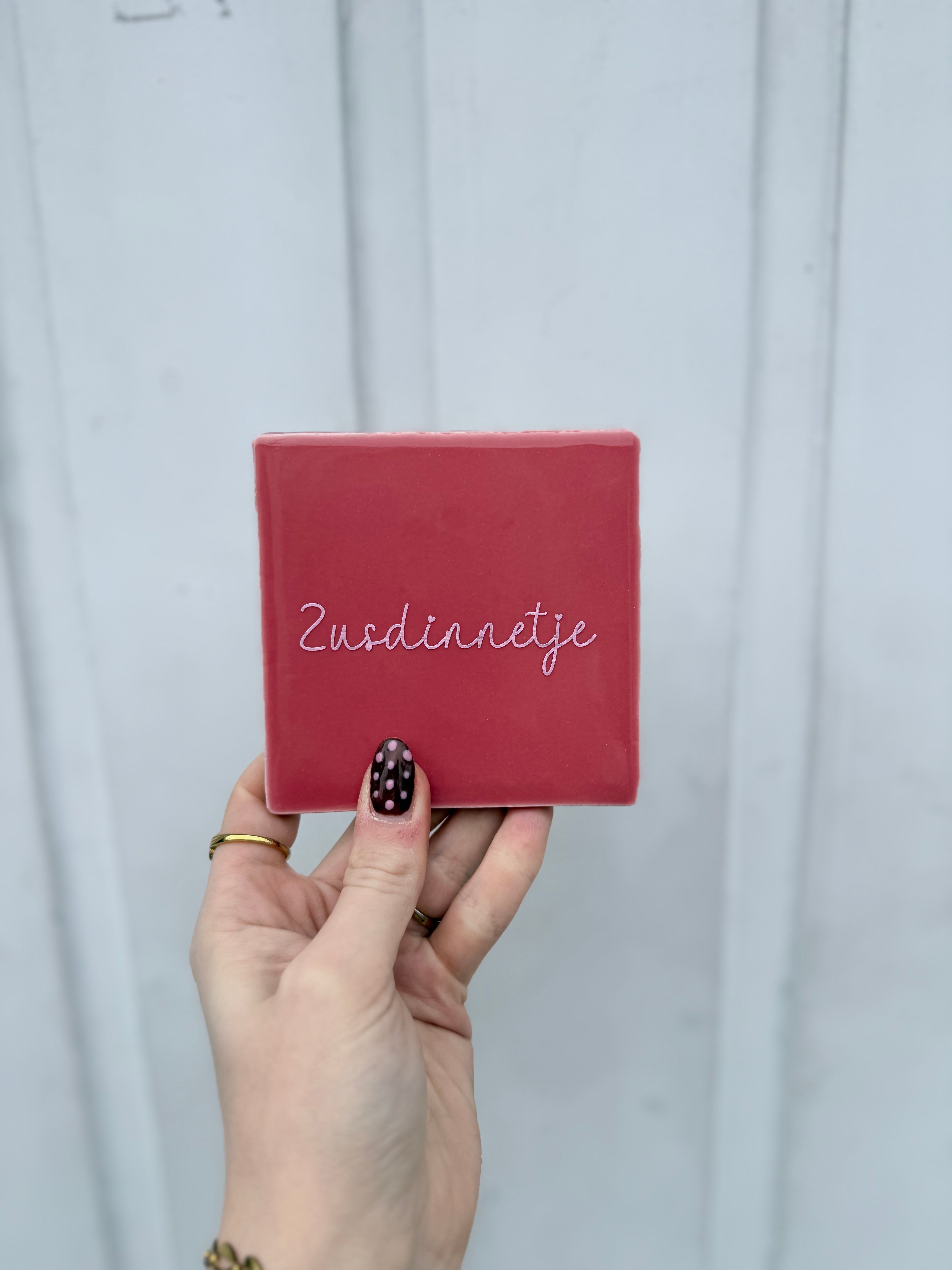 Tegel - Zusdinnetje - roze