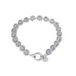 Grey flame bracelet silver