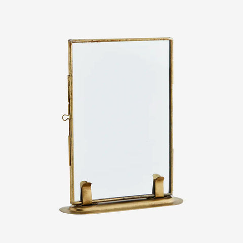 Standing photo frame - Ant.brass - 10X15 cm