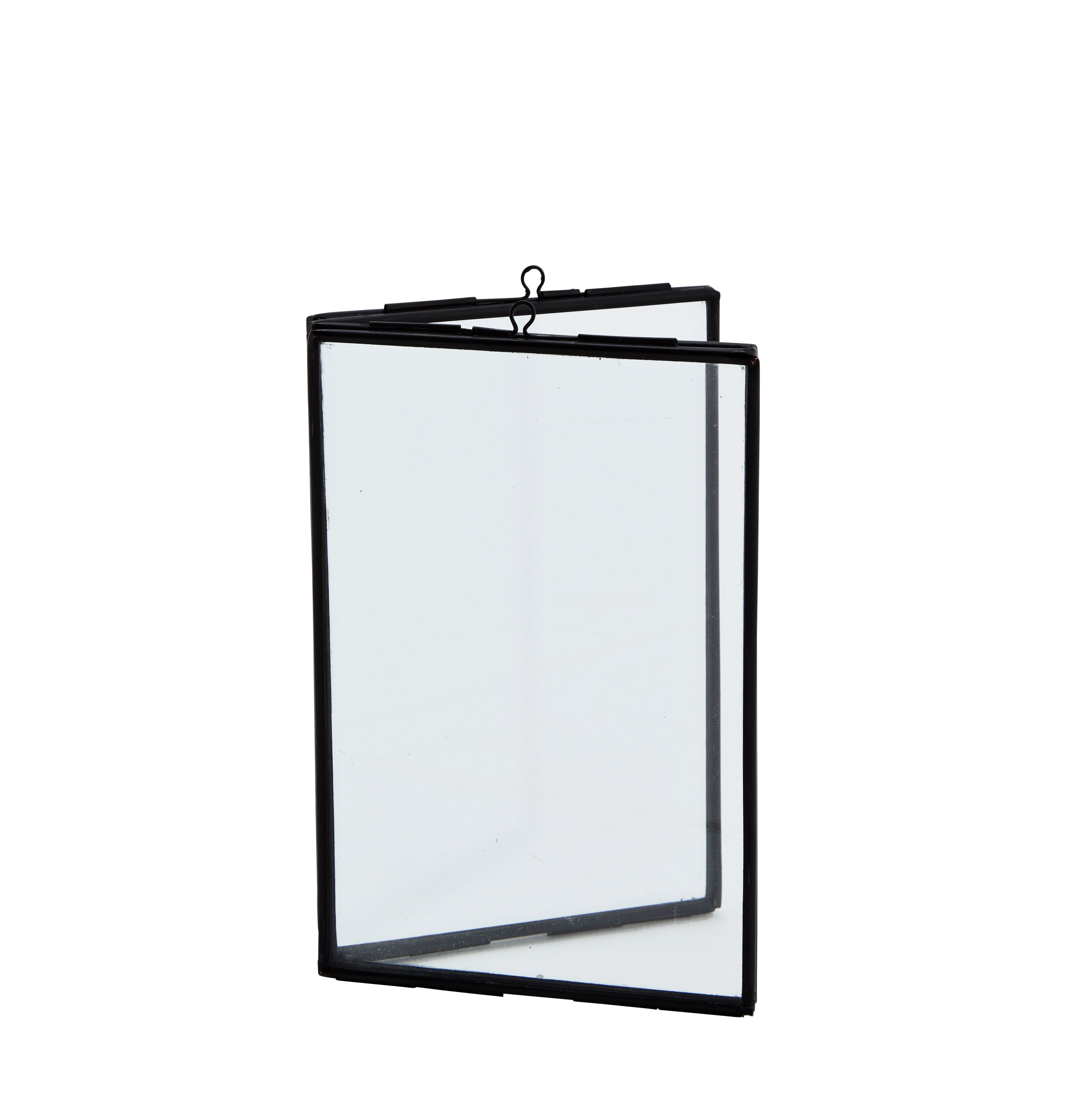 Double photo frame - black - 10 x 15 cm