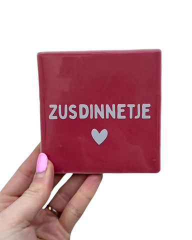 Tegel - Zusdinnetje - roze