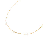 White clover necklace gold