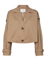 YASEMIRA LS short trenchcoat - silver mink