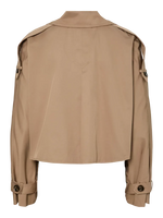 YASEMIRA LS short trenchcoat - silver mink