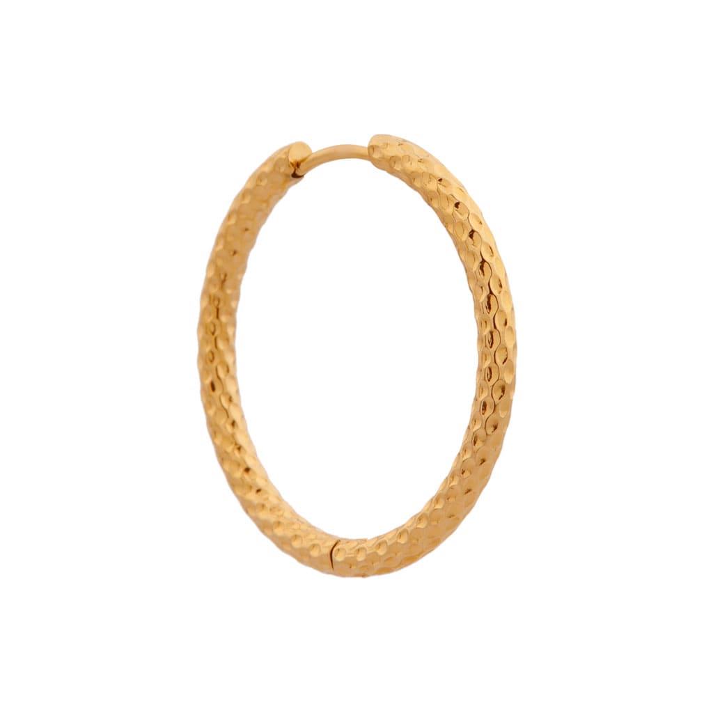 Single hilly big hoop gold