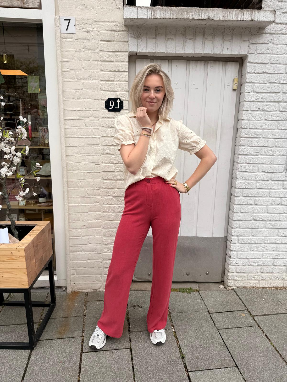 Pants Nikki - Wine Red