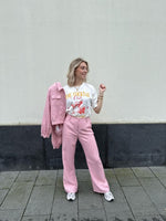 T-shirt Cocktail club - Orange/berry pink