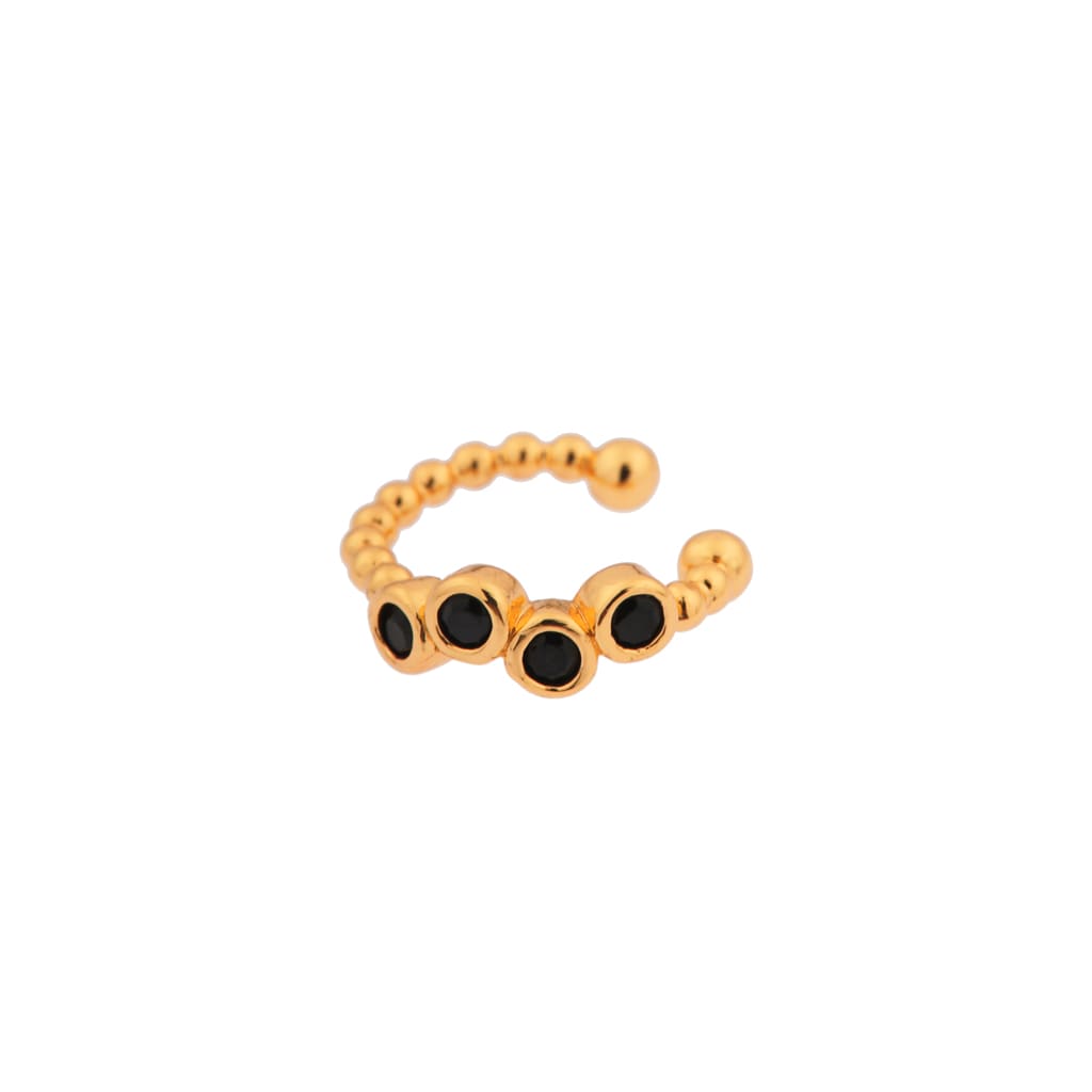 Black dots earcuff gold