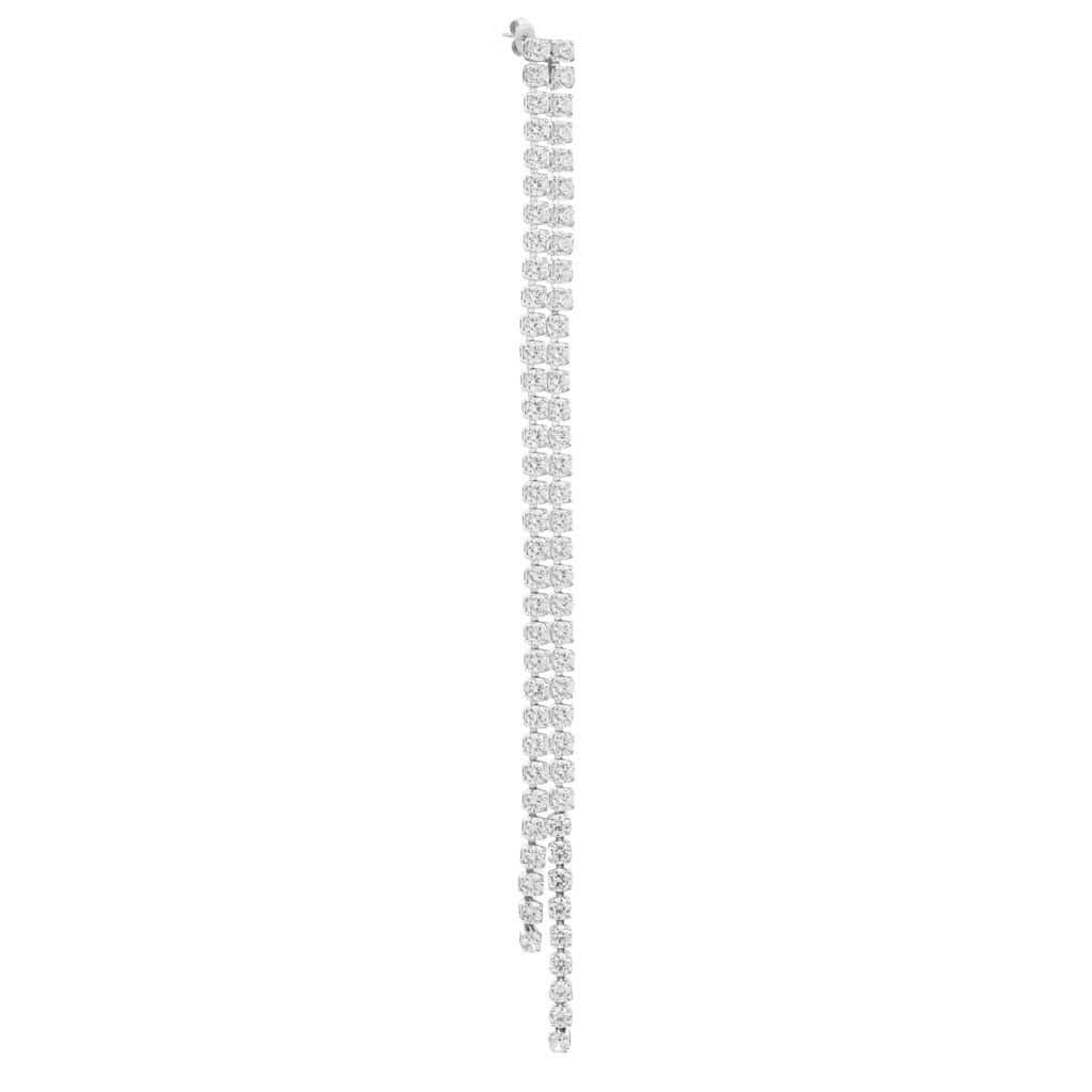 Sparkling waterfall hoop silver