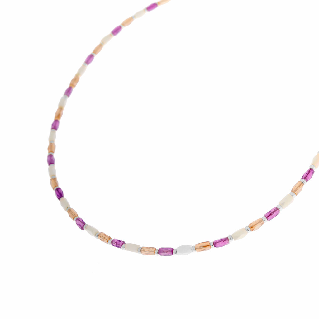 Terra purple necklace silver