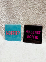 Tegel - Eerst koffie - Bruin