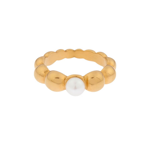 Pearl ring gold