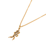 Silly snake necklace gold