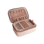 Velvet jewellery box DELUXE- oud-roze
