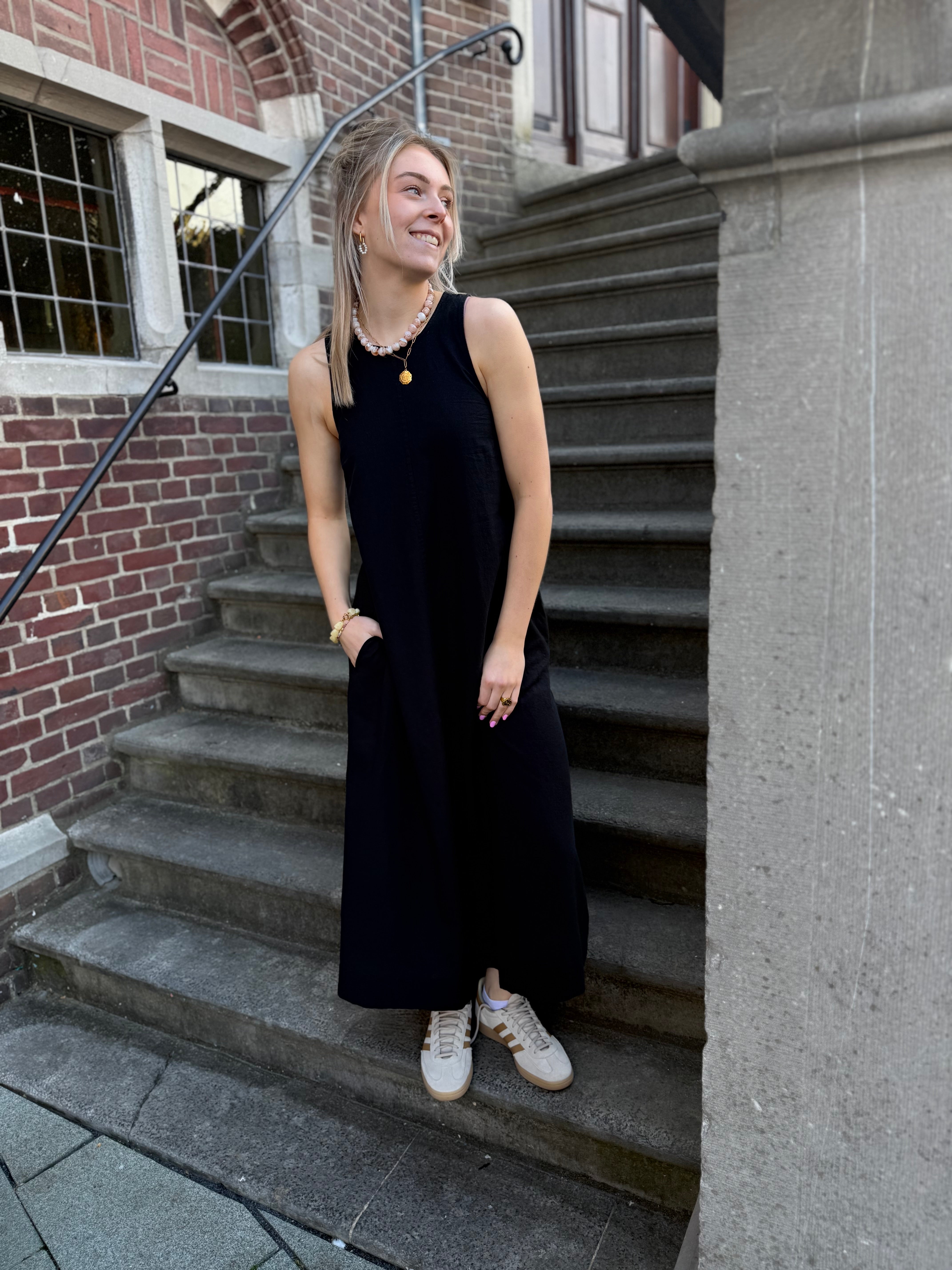 SlfLuisa linen dress - Black