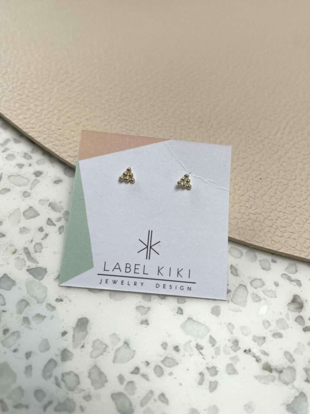 4_228 sterling silver triangle dots mini set silver