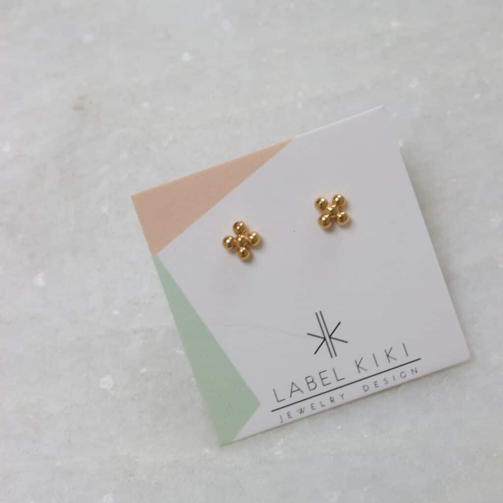 4_269 sterling silver gold plated set round 5mm