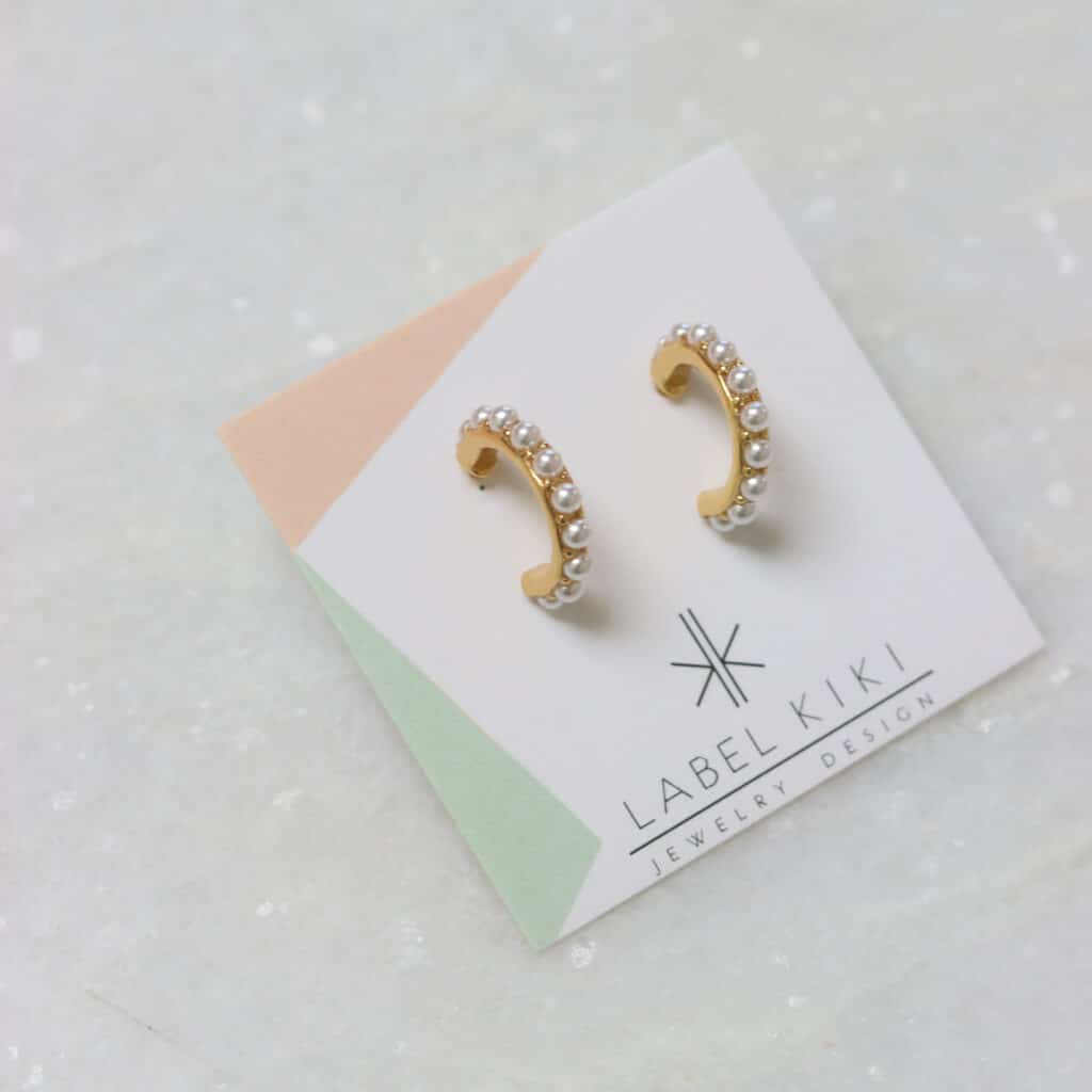 4_295 sterling silver gold plated set half round pearl 10mm
