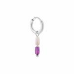 Single terra purple hoop silver