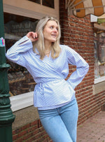 MSCHZenika Wrap Top STP - Azurine/blue-white