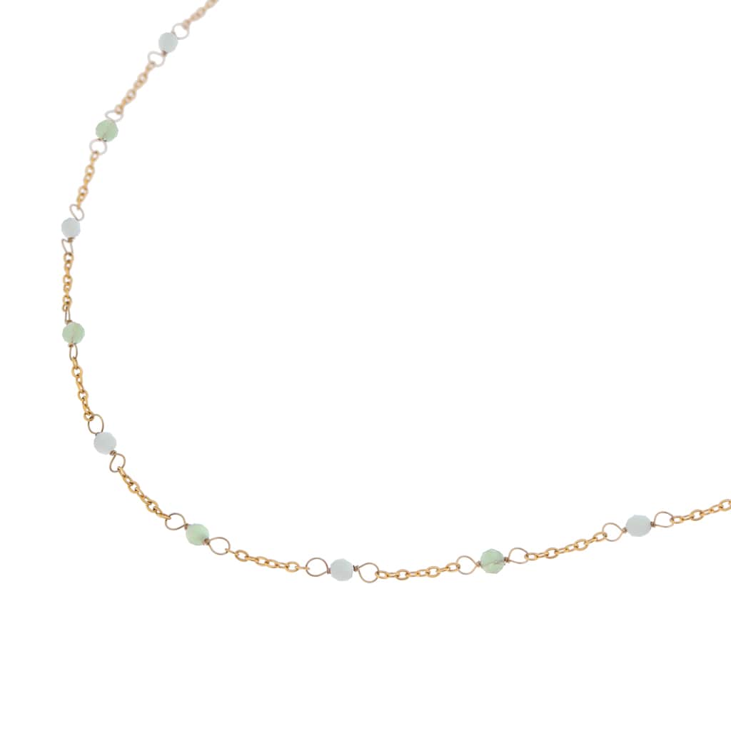 Dottie green necklace gold