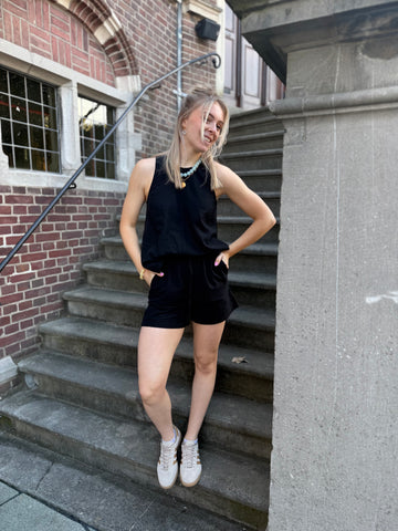 Selected luisa top linen - Black