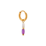 Single terra purple hoop gold