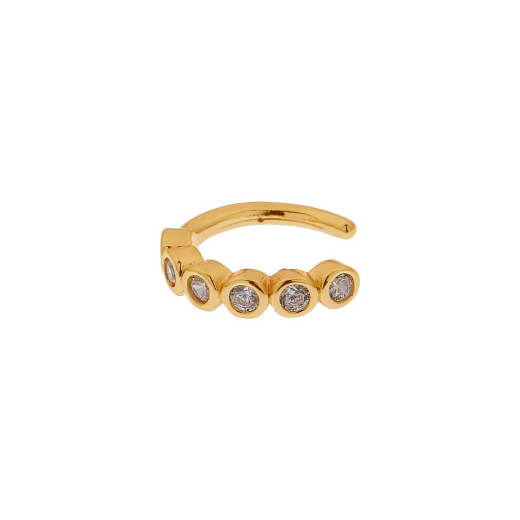 Round shiny earcuff gold