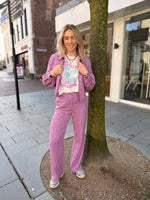 Pants Leona - Purple melange