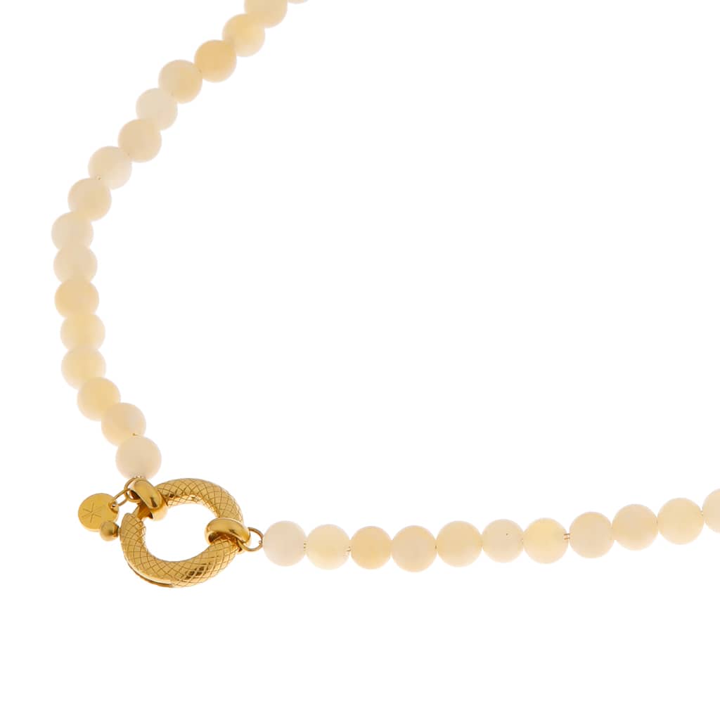 Yellow snake necklace gold