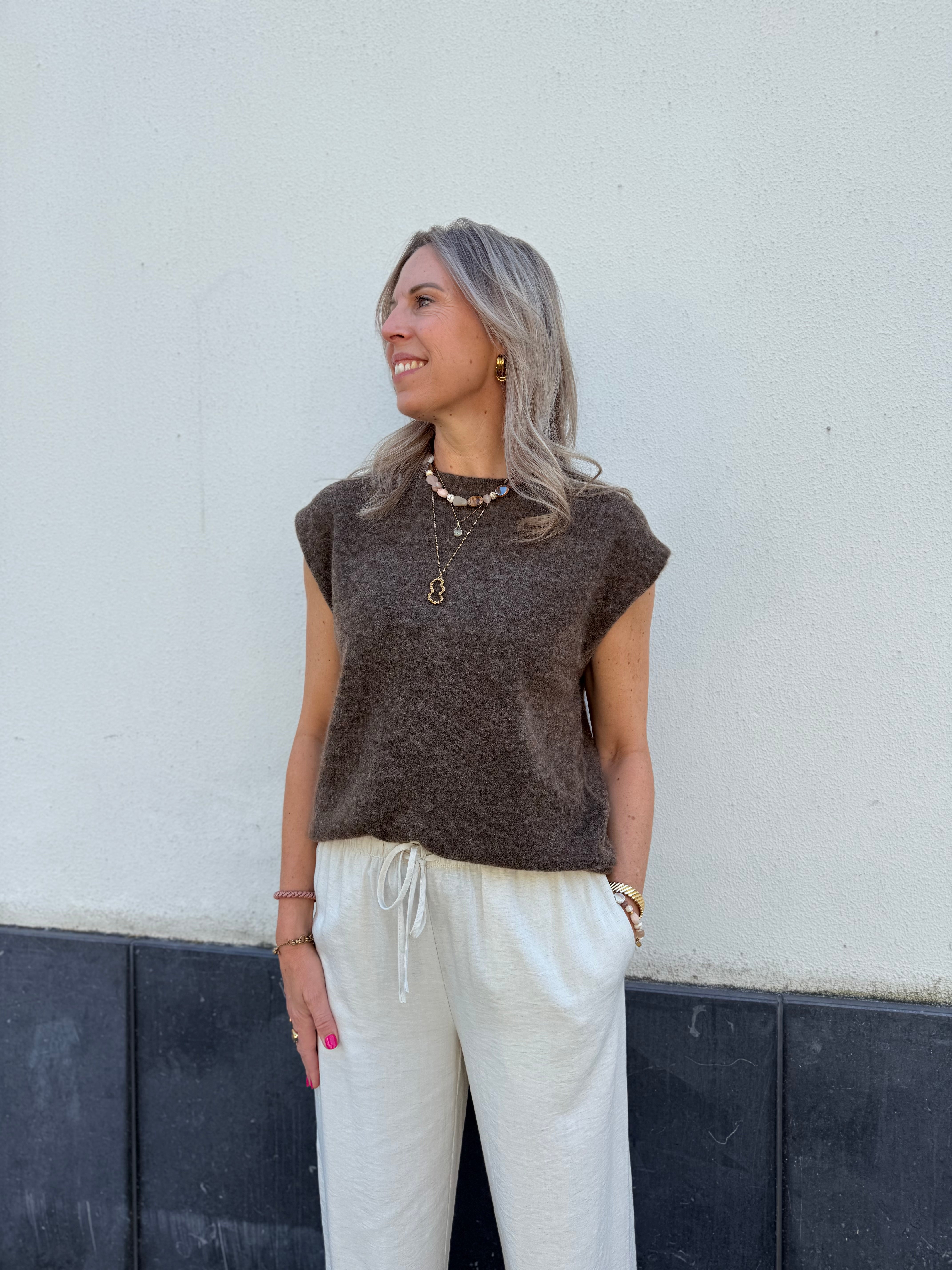 Slwlulu ls knit vest - Dachshund