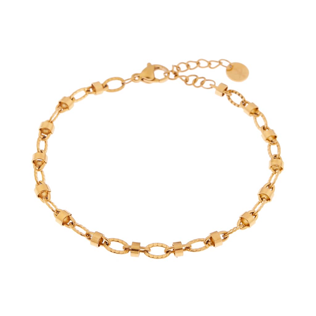 Oval loop bracelet gold