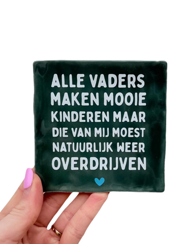 Tegel - overdrijven - groen