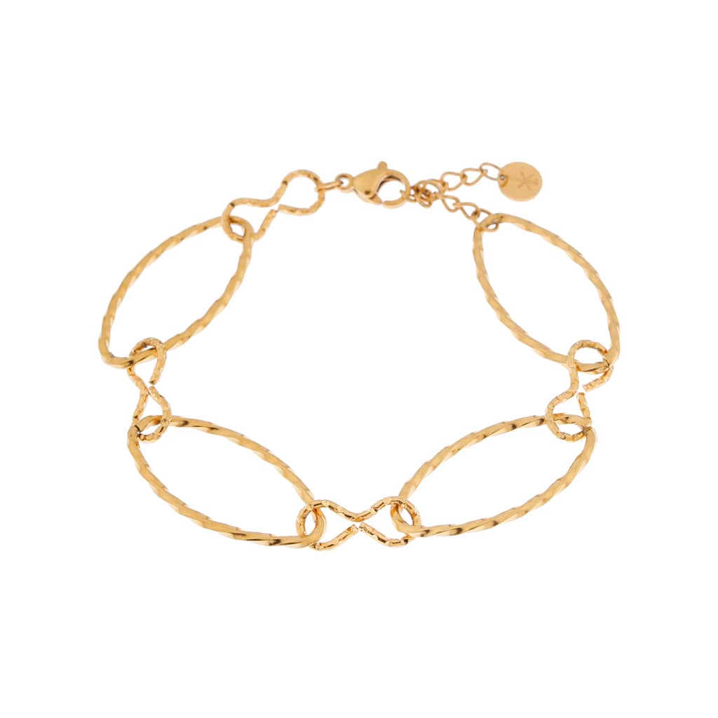 Infinity oval bracelet gold
