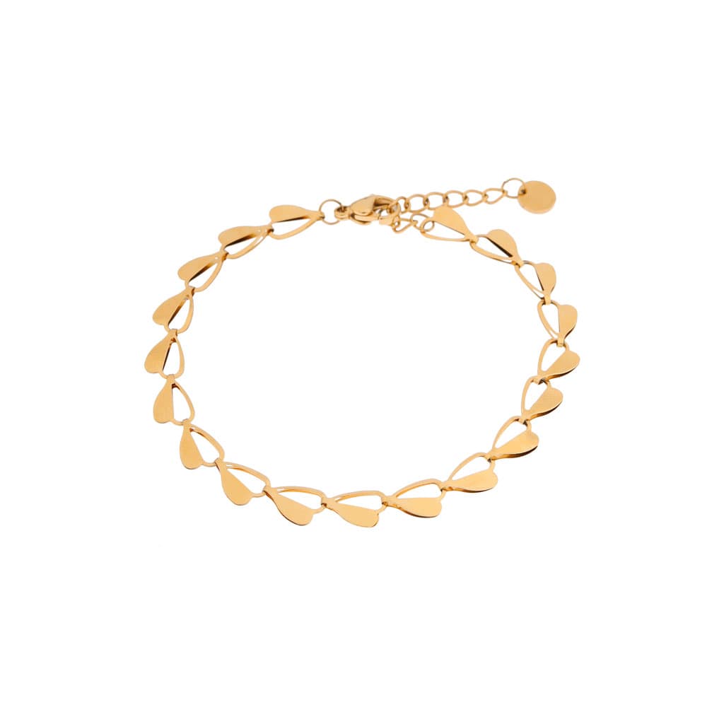 Half heart bracelet gold