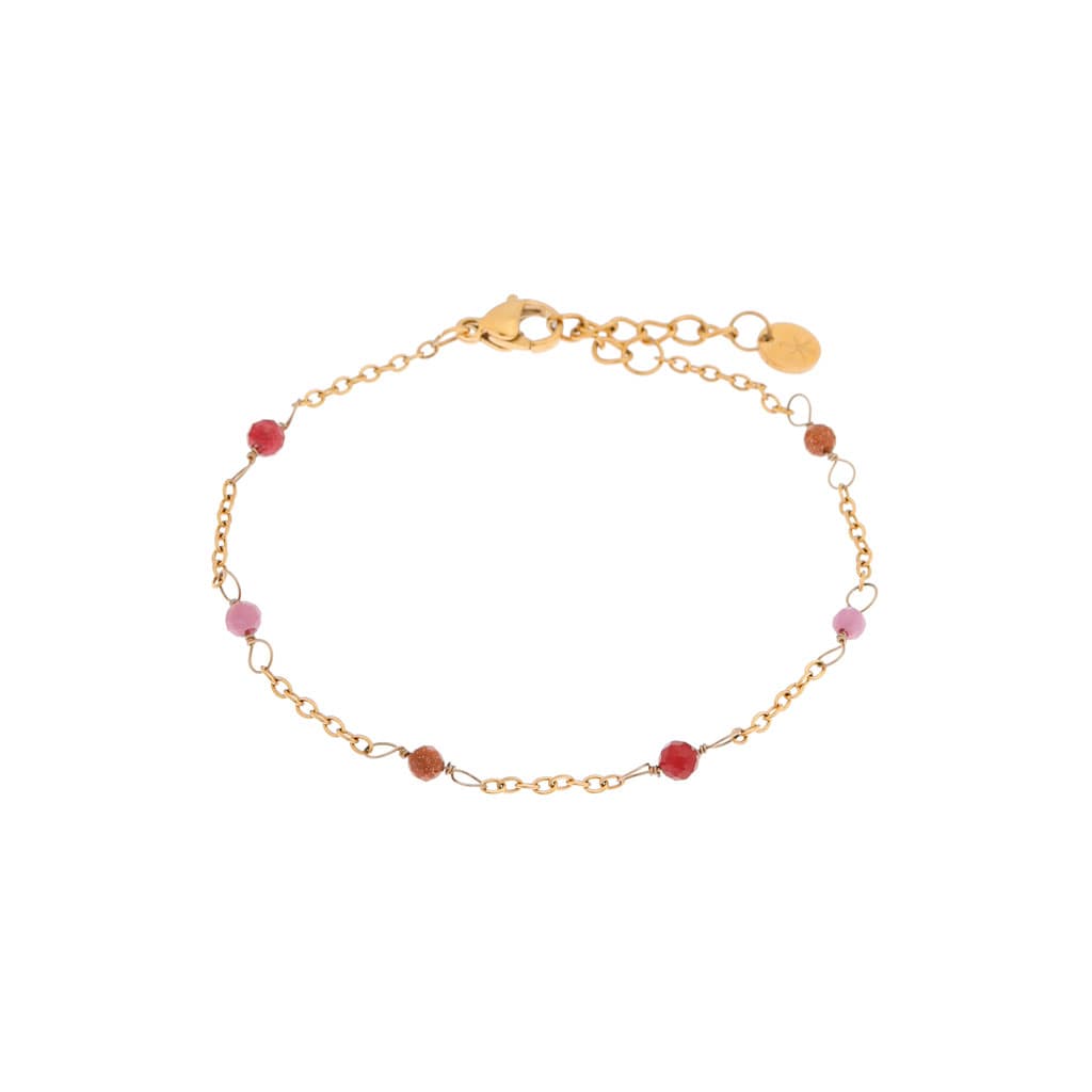 Dottie ruby bracelet gold