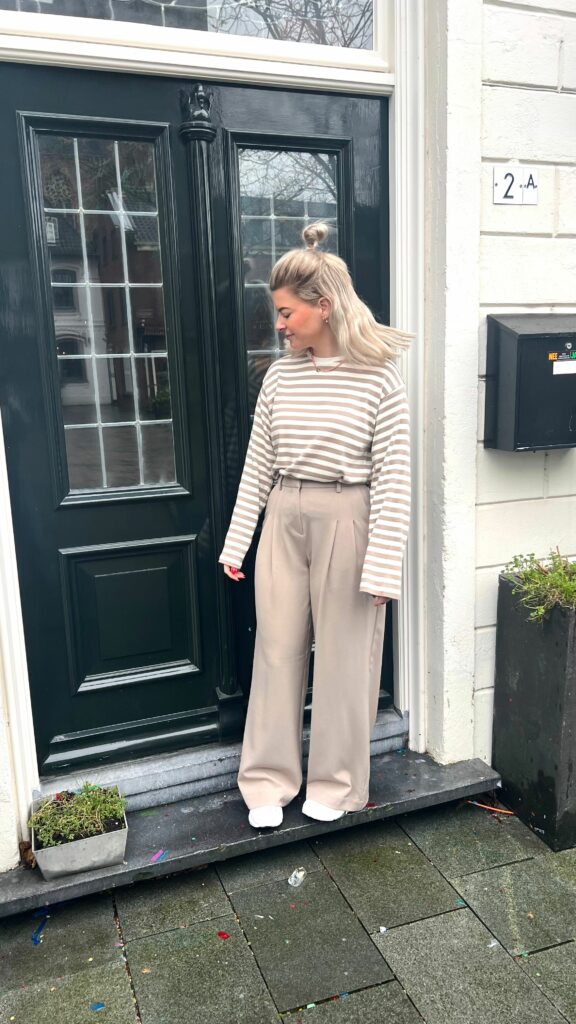 Mschbahara pullover stripe stp - cashew ice