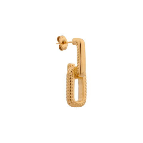 Single braided chain hoop gold