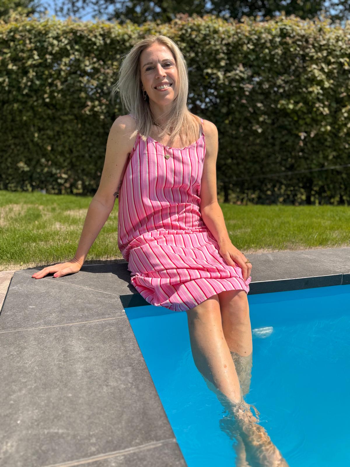 Dress Katja - pink stripe