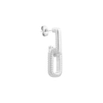 Single braided chain hoop silver