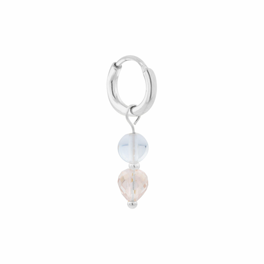 Single ocean glow hoop silver