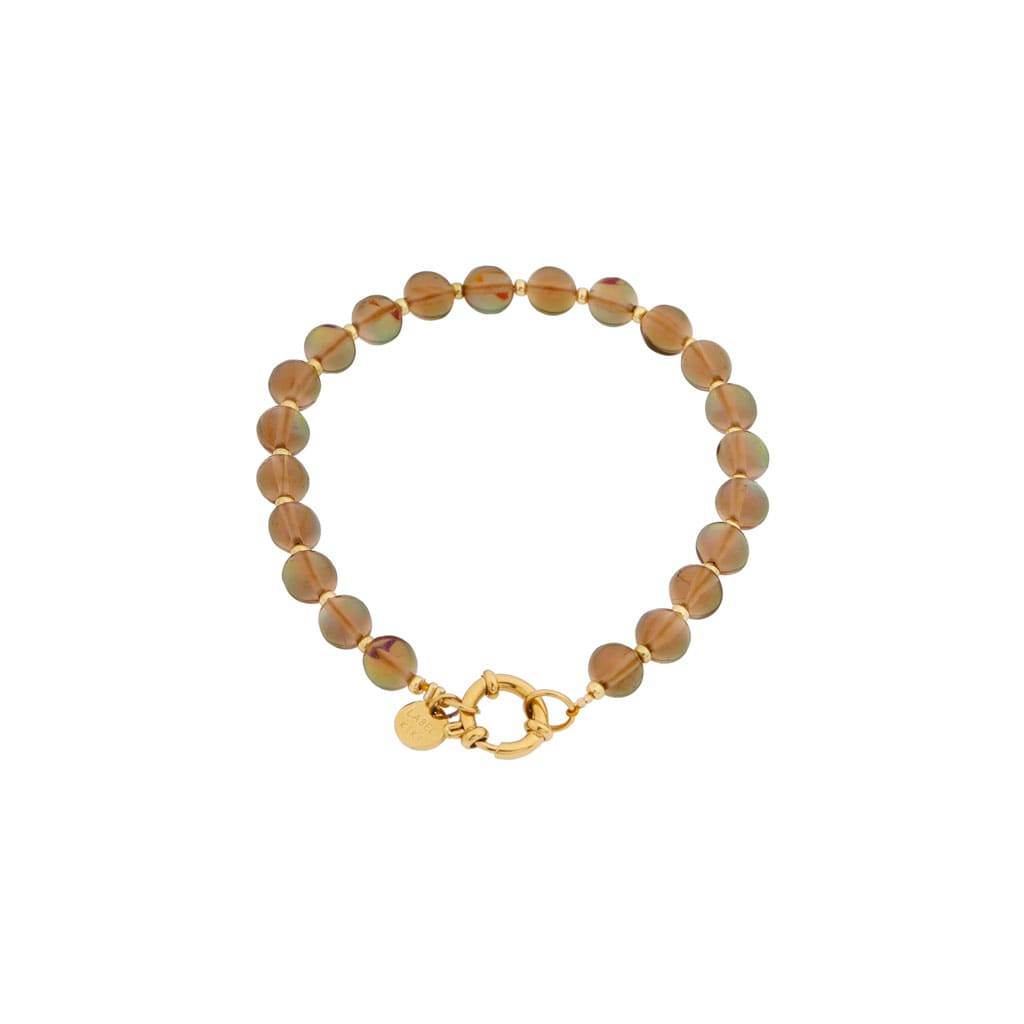 Brown flame bracelet gold